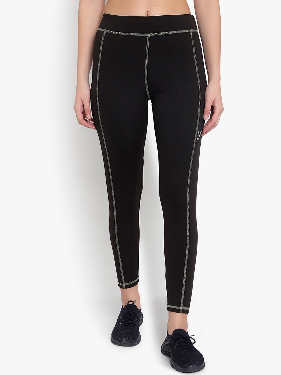 

YOU FOREVER Women Black Solid Tights
