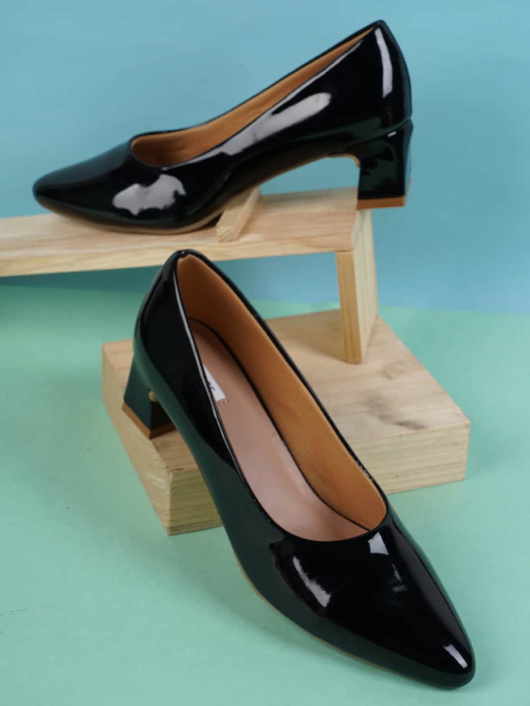 

Cogner Black Block Pump Heels