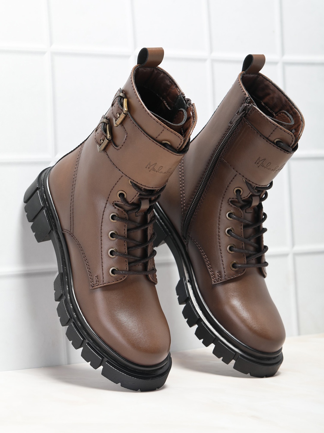 

MICHAEL ANGELO Women Winter Boots, Brown