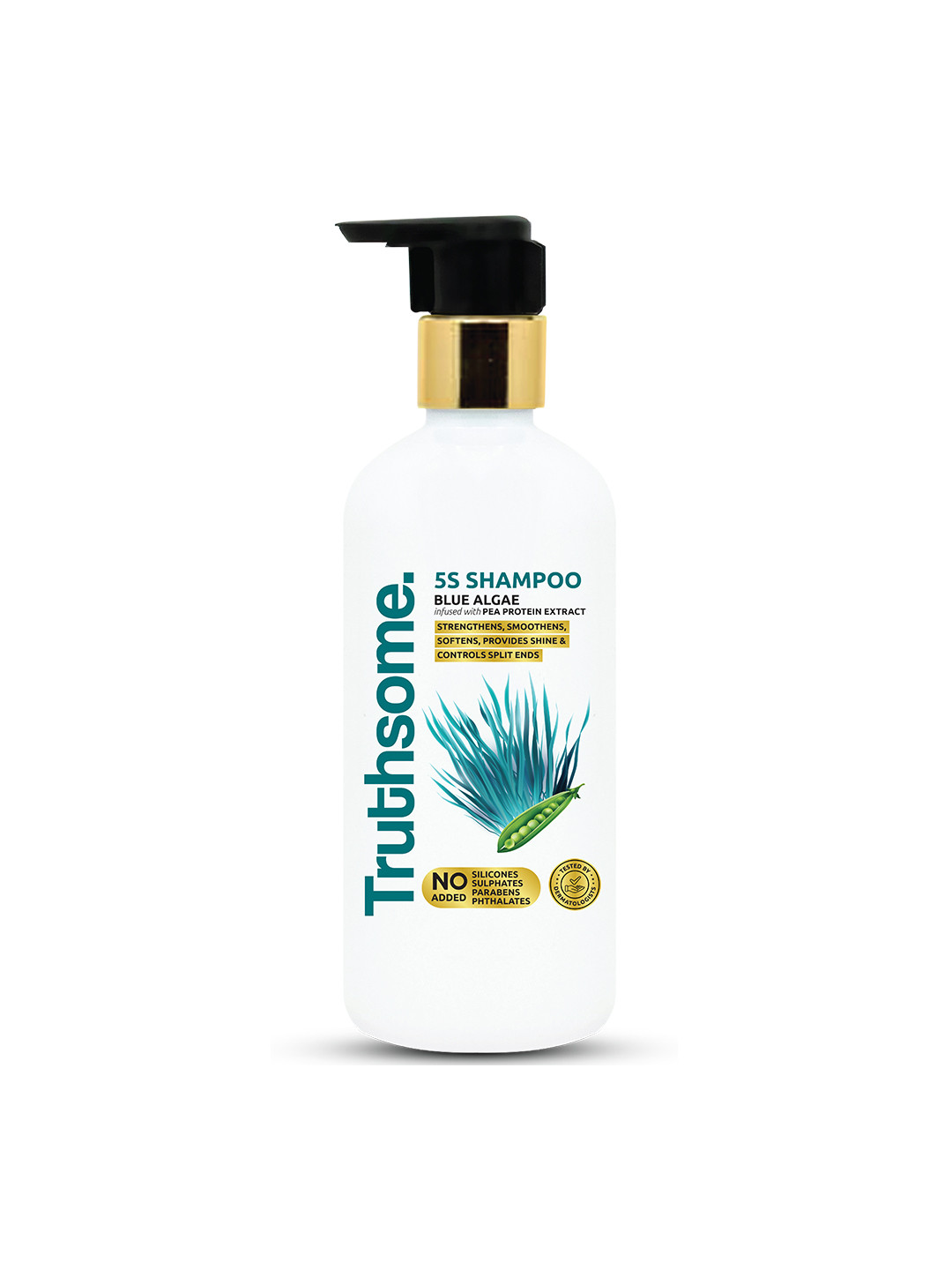

Truthsome. 5S Blue Algae Shampoo for Controlling Split Ends & Gives Soft Hair - 300 ml, White