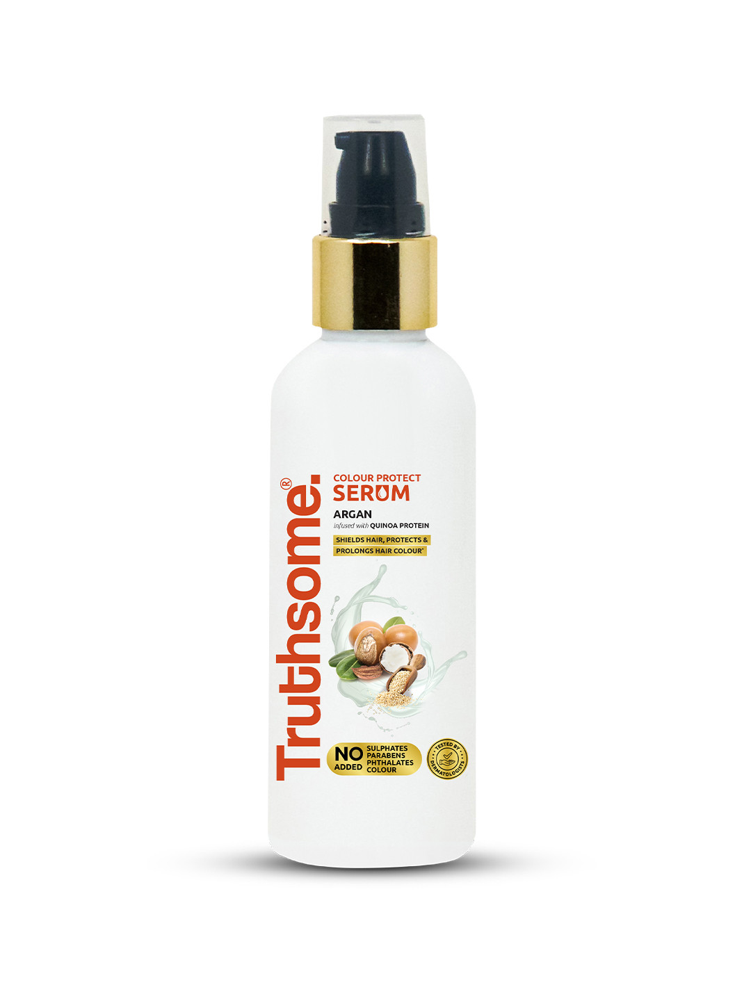 

Truthsome. Color Protect Hair Serum with Argan & Quinoa for Prolonged Hair Color - 100 ml, White