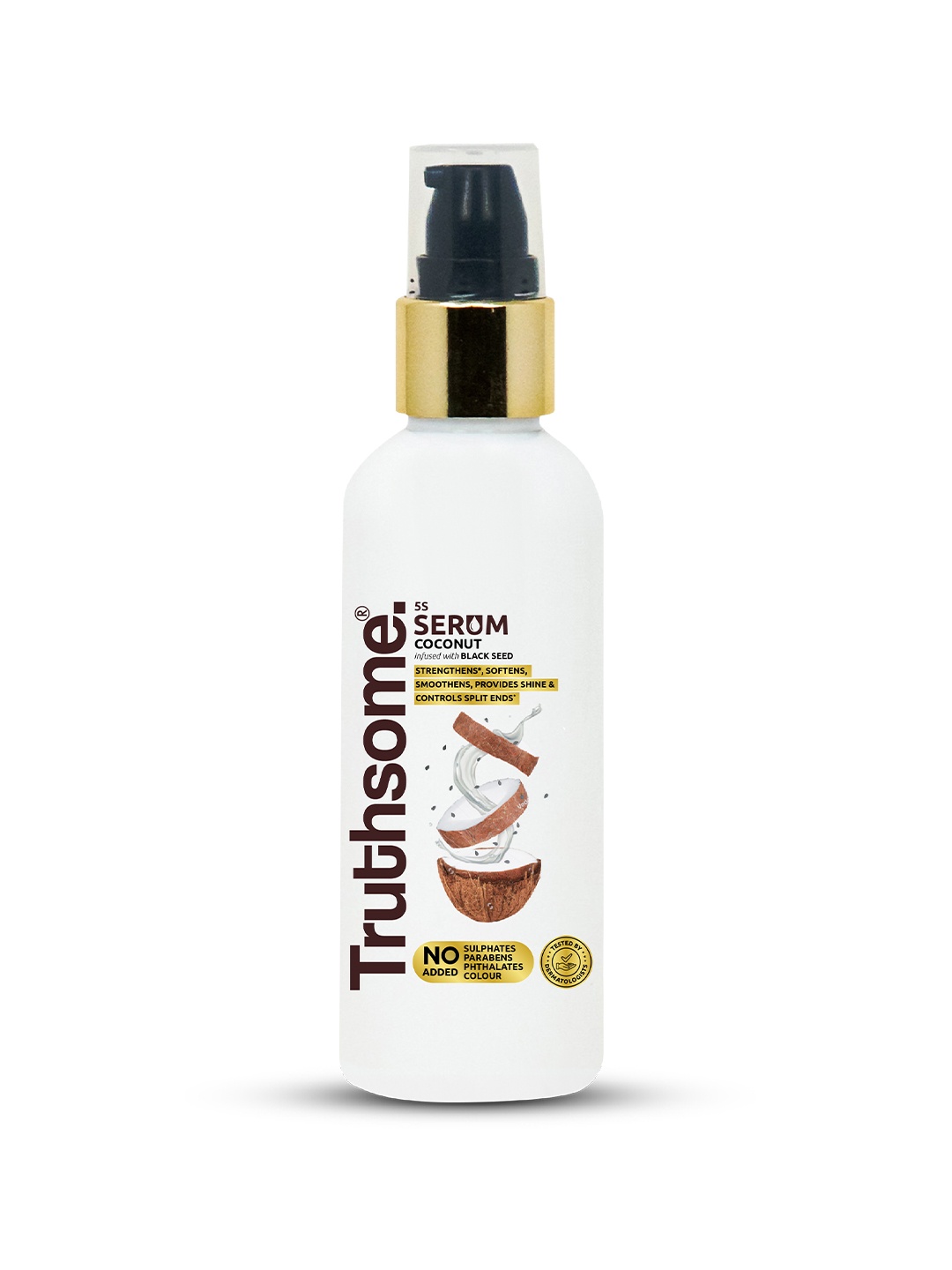 

Truthsome. 5S Coconut & Blackseed Serum to Control Split Ends - 100 ml, White