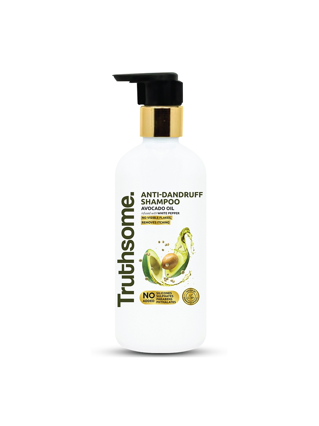 

Truthsome. Anti-Dandruff Avocado Shampoo for Preventing Dandruff & Itching - 300 ml, White