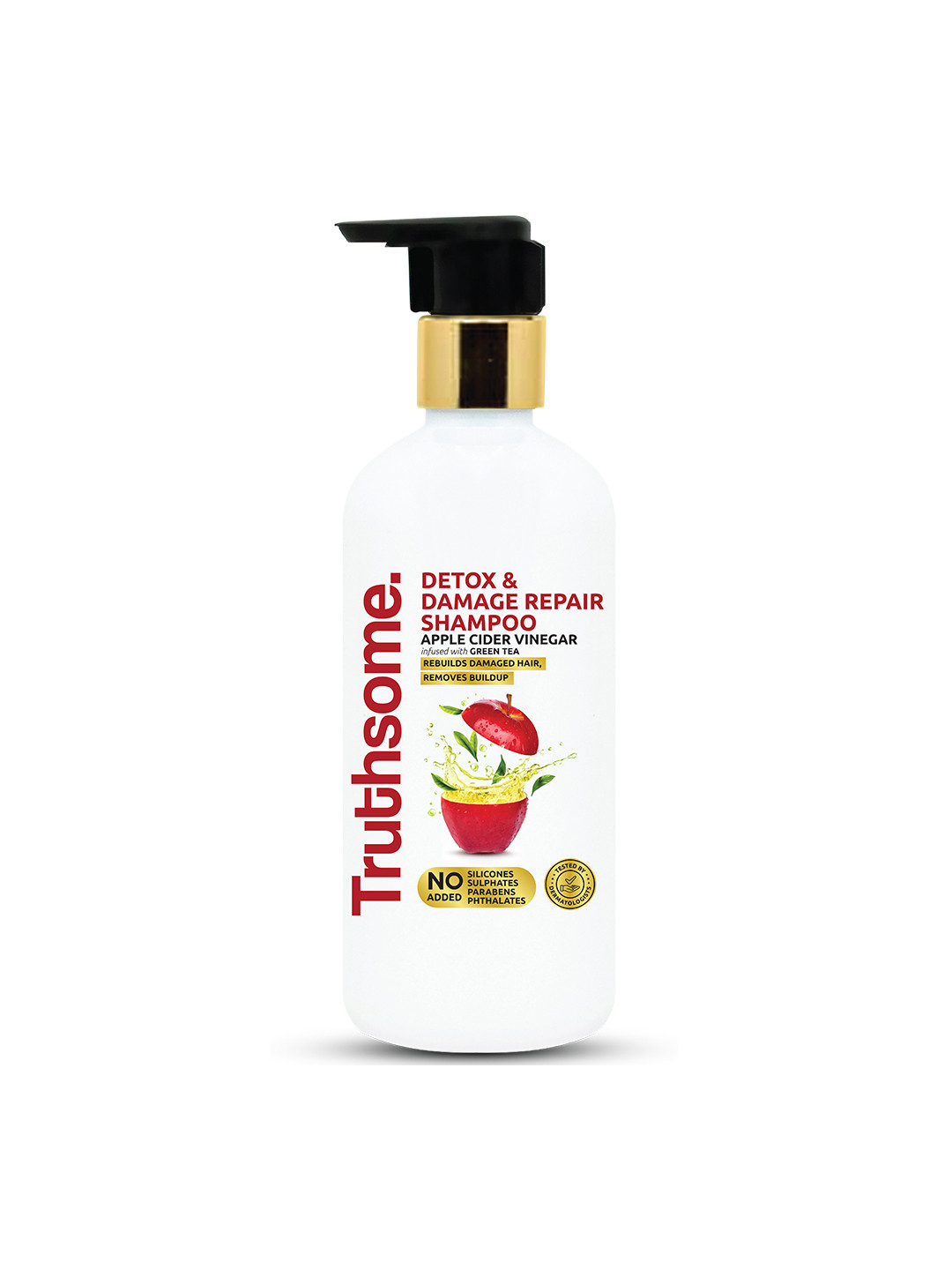 

Truthsome. Detox & Damage Repair Shampoo with Apple Cider Vinegar & Green Tea - 300 ml, White