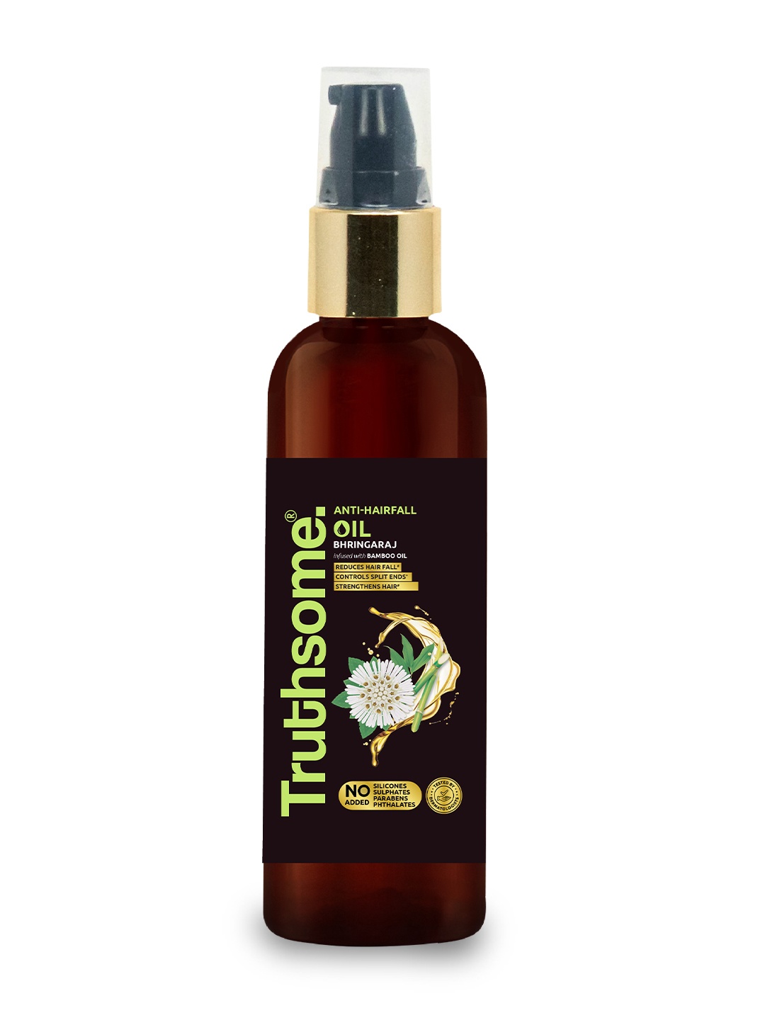 

Truthsome. Anti-Hair Fall Oil with Bhringraj & Bamboo Oil - 200 ml, Brown