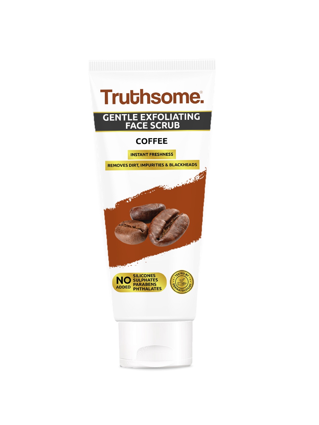 

Truthsome. Gentle Exfoliating Coffee Face Scrub with Vitamin E for All Skin Types - 100ml, Coffee brown