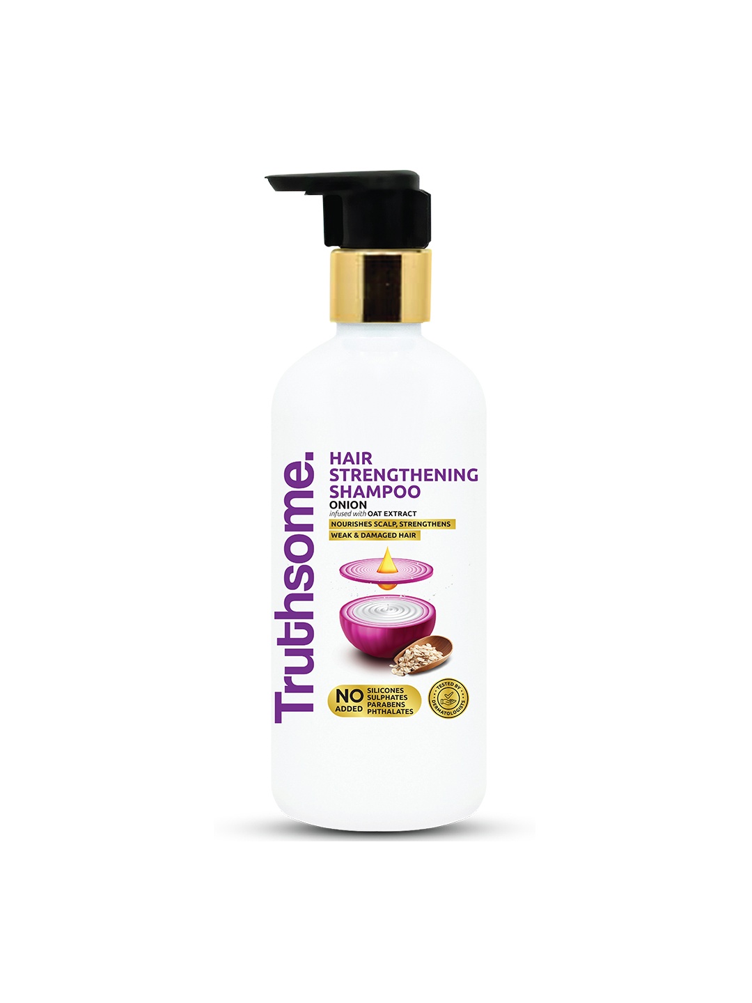 

Truthsome. Hair Strengthening Shampoo with Onion & Oat Extract to Nourish Scalp - 300 ml, White