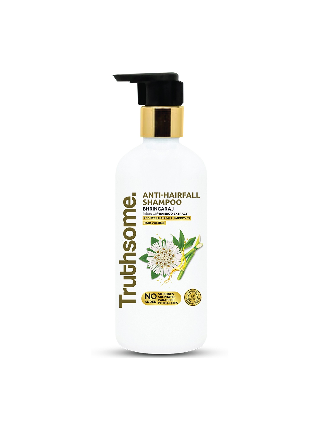 

Truthsome. Anti-Hair Fall Shampoo with Bhringraj & Bamboo Extract for Hair Growth - 300 ml, White