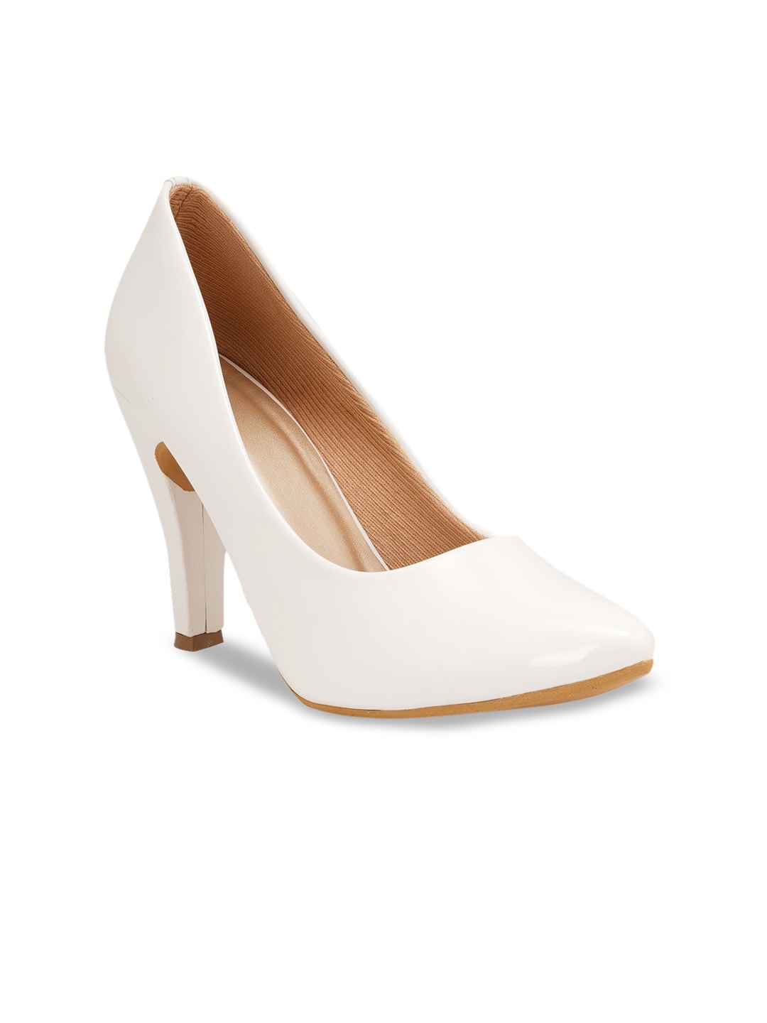 

VAYONAA Women White Solid Pumps