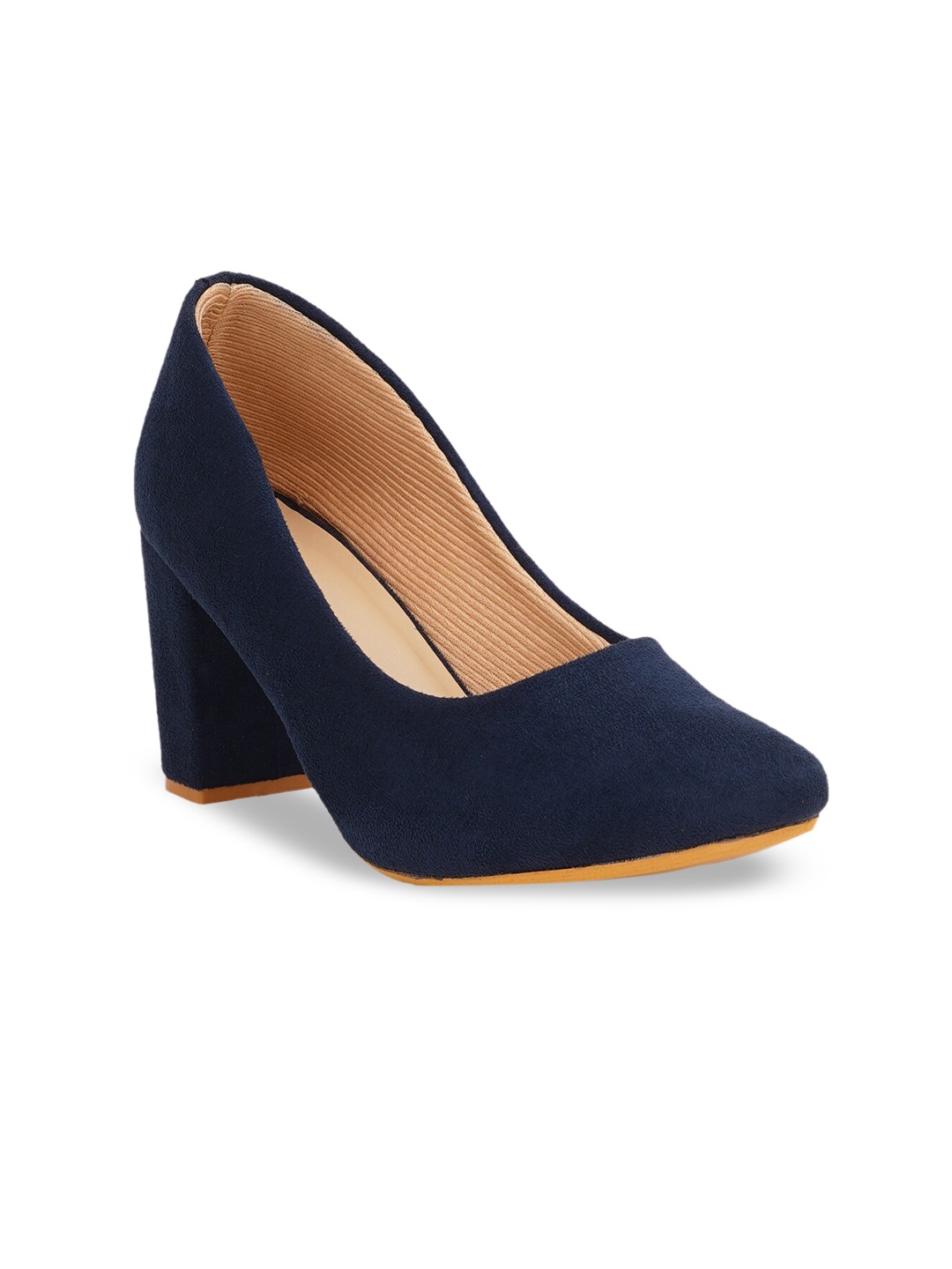 

VAYONAA Women Navy Blue Block Pumps