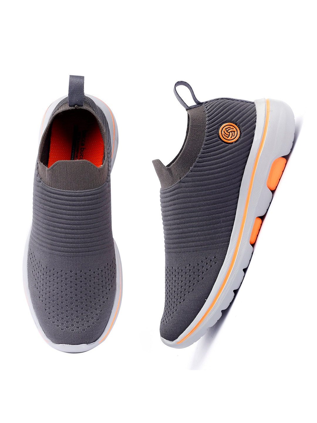

bacca bucci Men Grey Mesh Walking Non-Marking Shoes