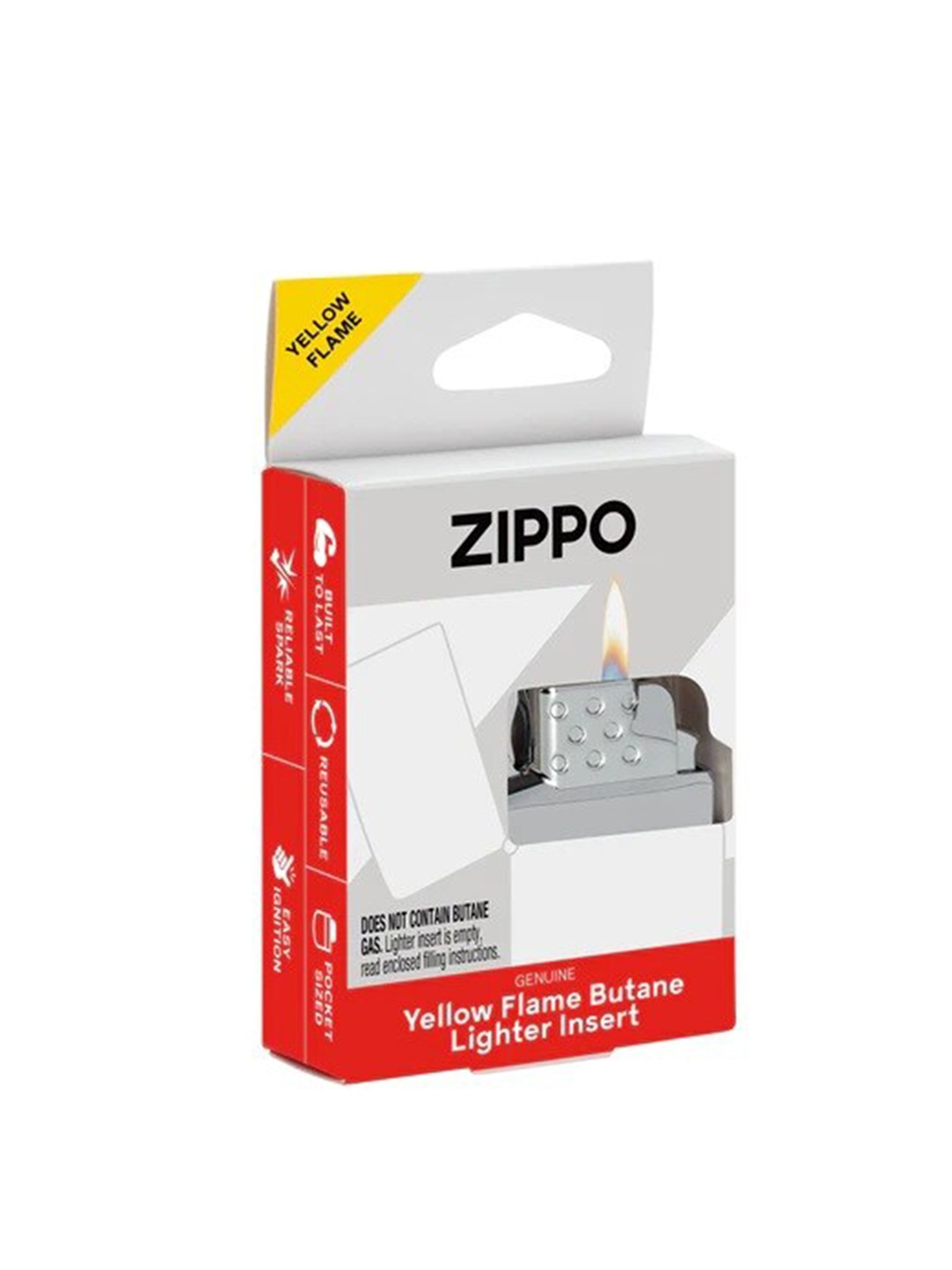 

Zippo Silver-Toned Solid Butane Lighter Insert Yellow Flame