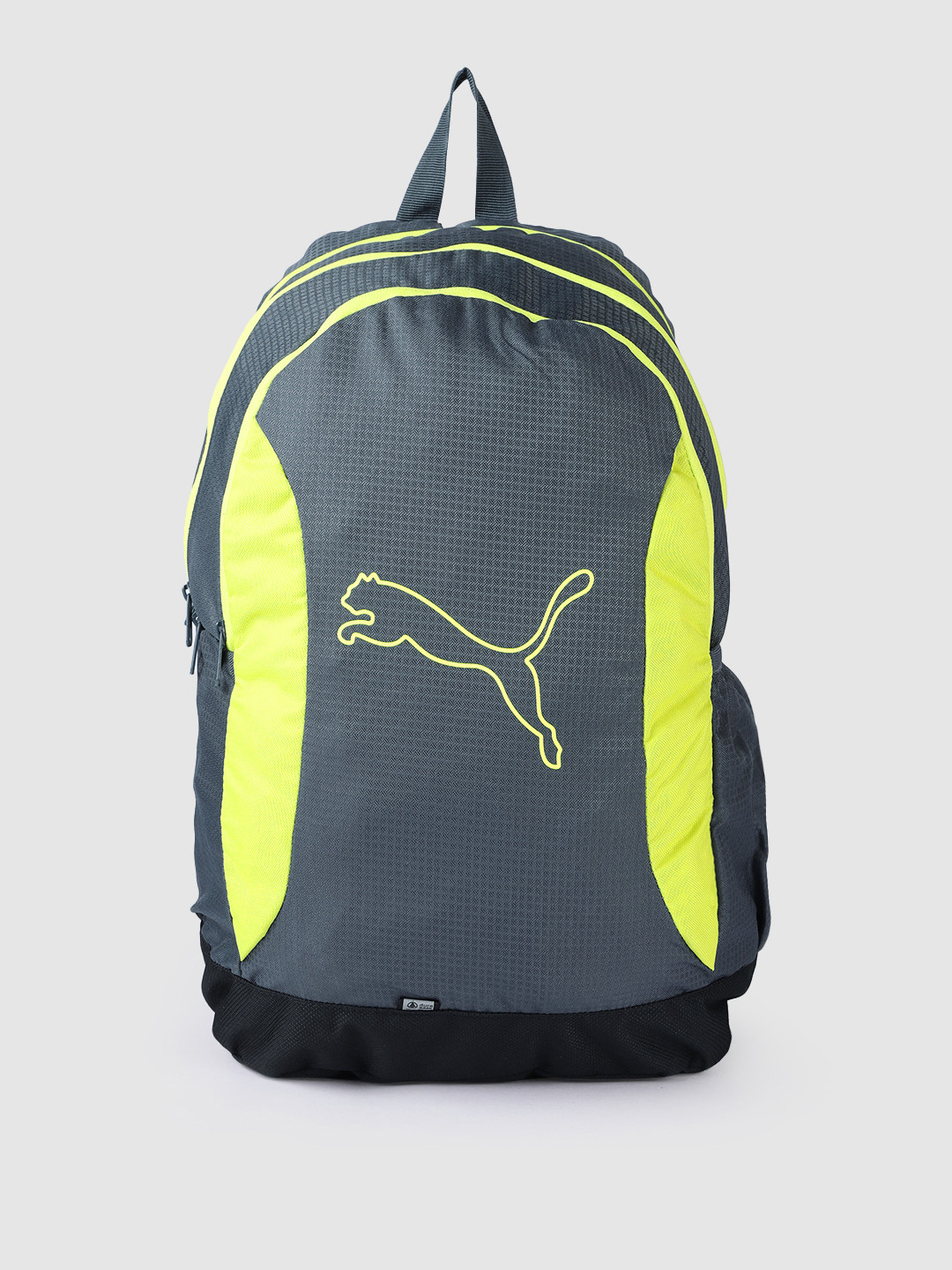 

Puma Unisex Brand Logo Printed Dura Base Big Cat Laptop Backpack with Contrast Zip Detail, Grey