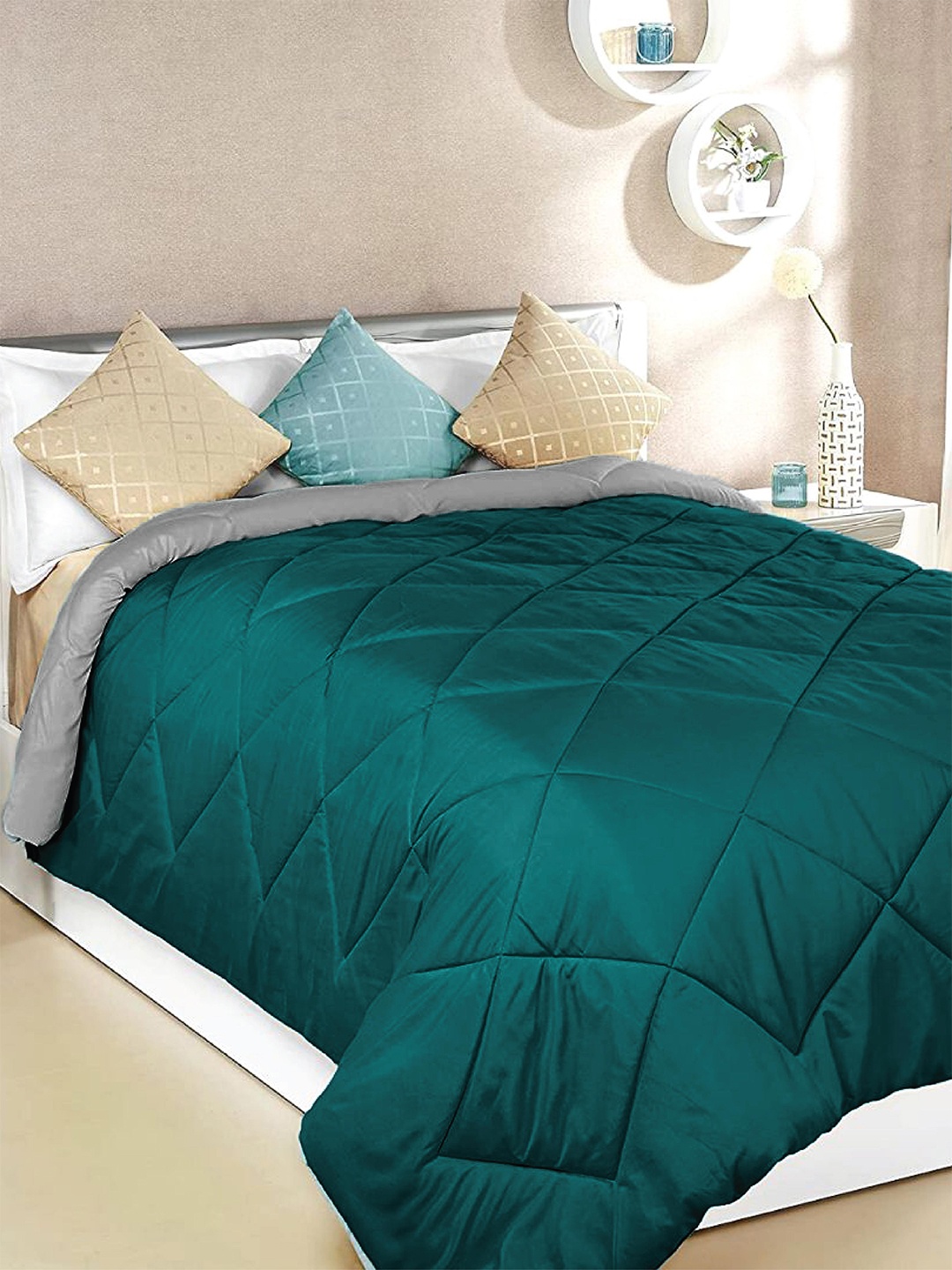 

Sleeping Owls- because your sleep matters Teal Heavy Winter 400 GSM Single Bed Comforter