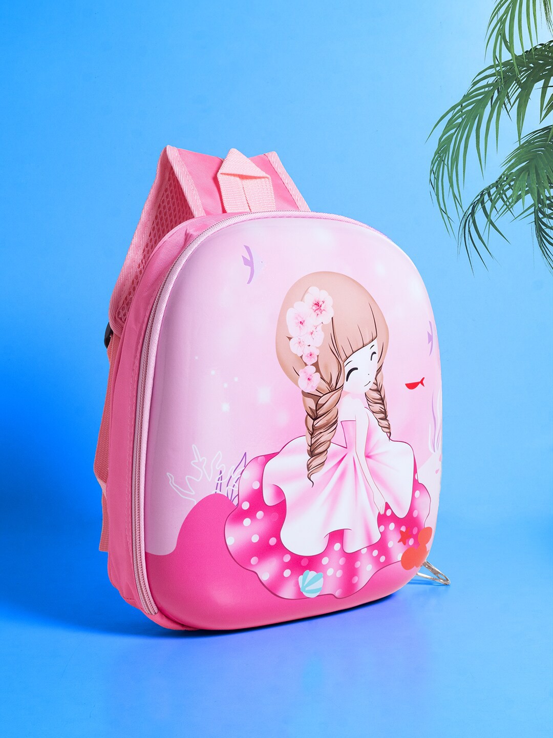

Golden Peacock Girls Pink Graphic Backpack