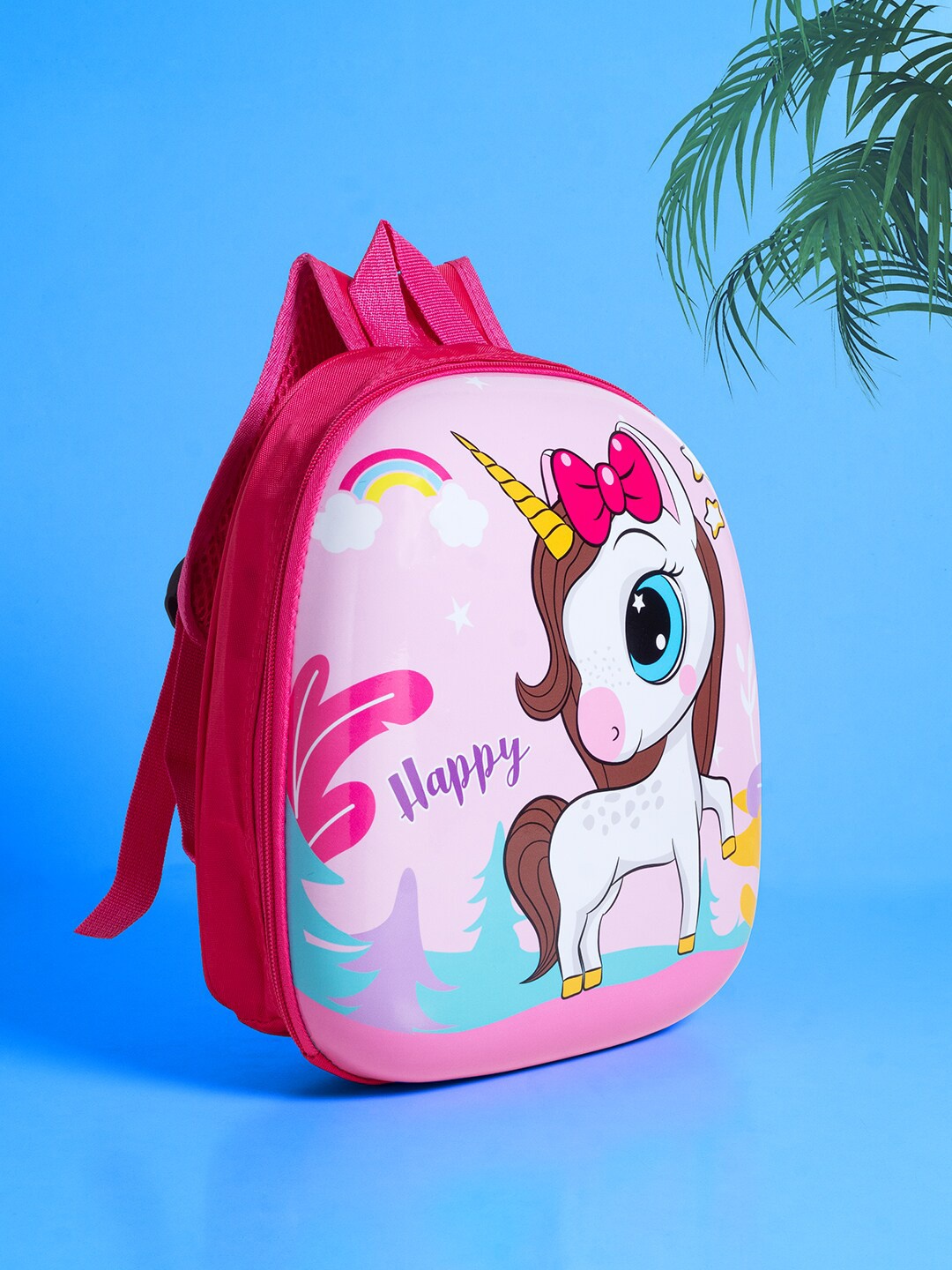 

Golden Peacock Girls Pink Graphic Backpack