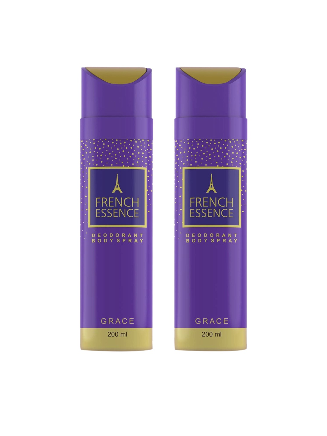 

FRENCH ESSENCE Set of 2 Grace Deodorant Body Spray 200 ml Each, Purple