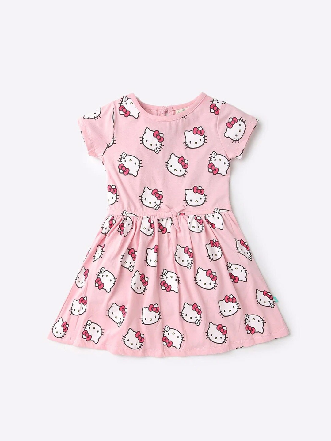 

JusCubs Kids girls Pink printed Cotton Dress