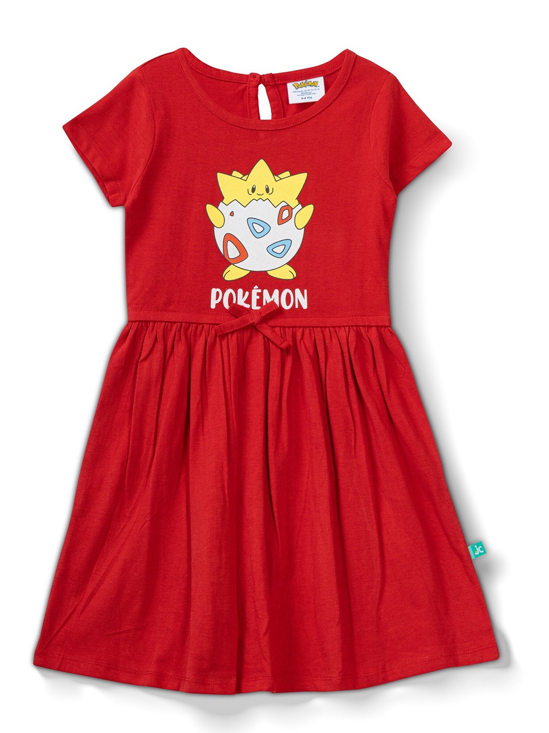 

JusCubs Kids girls Red printed Cotton Dress