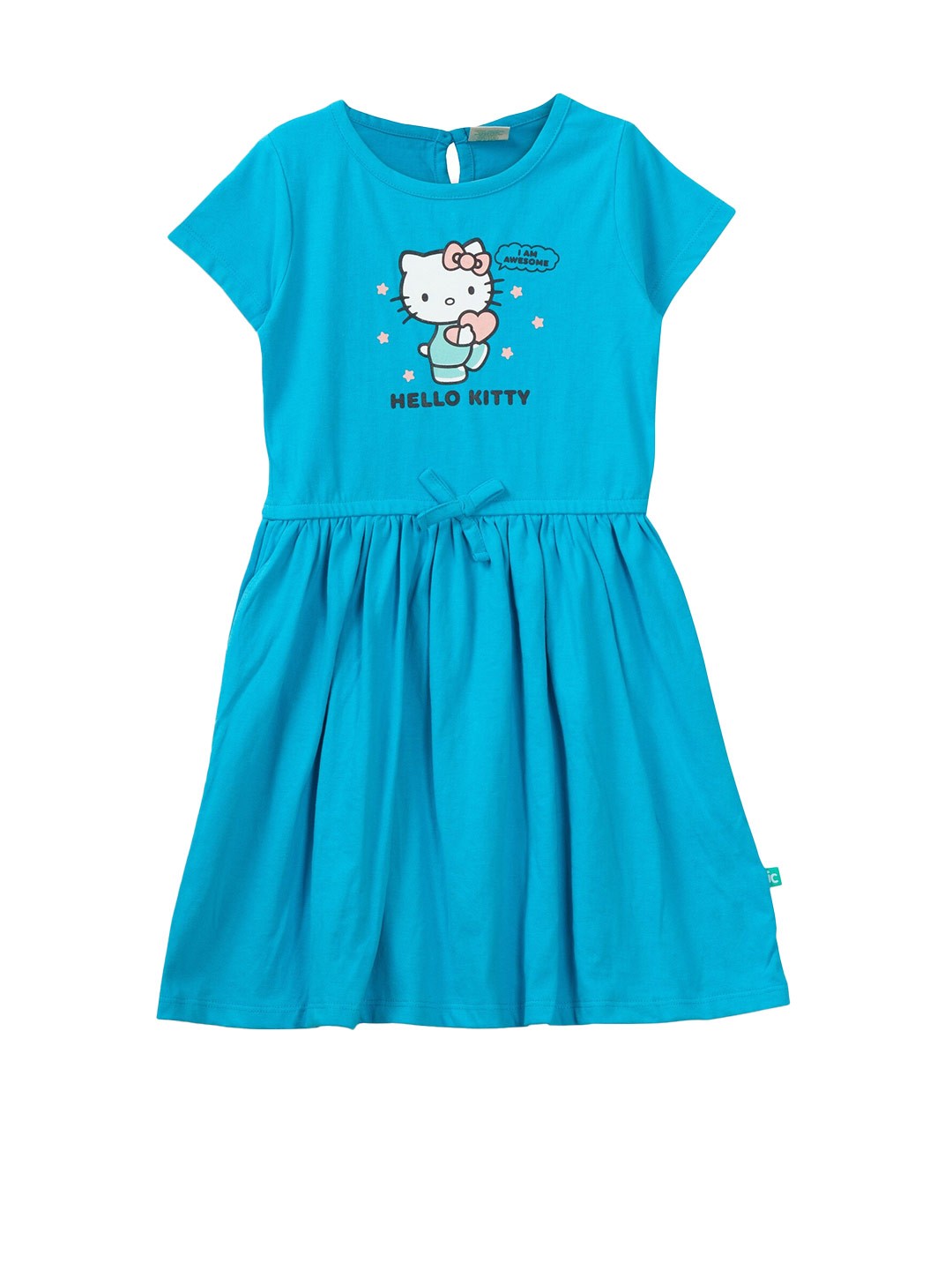 

JusCubs Kids girls Blue printed Cotton Dress