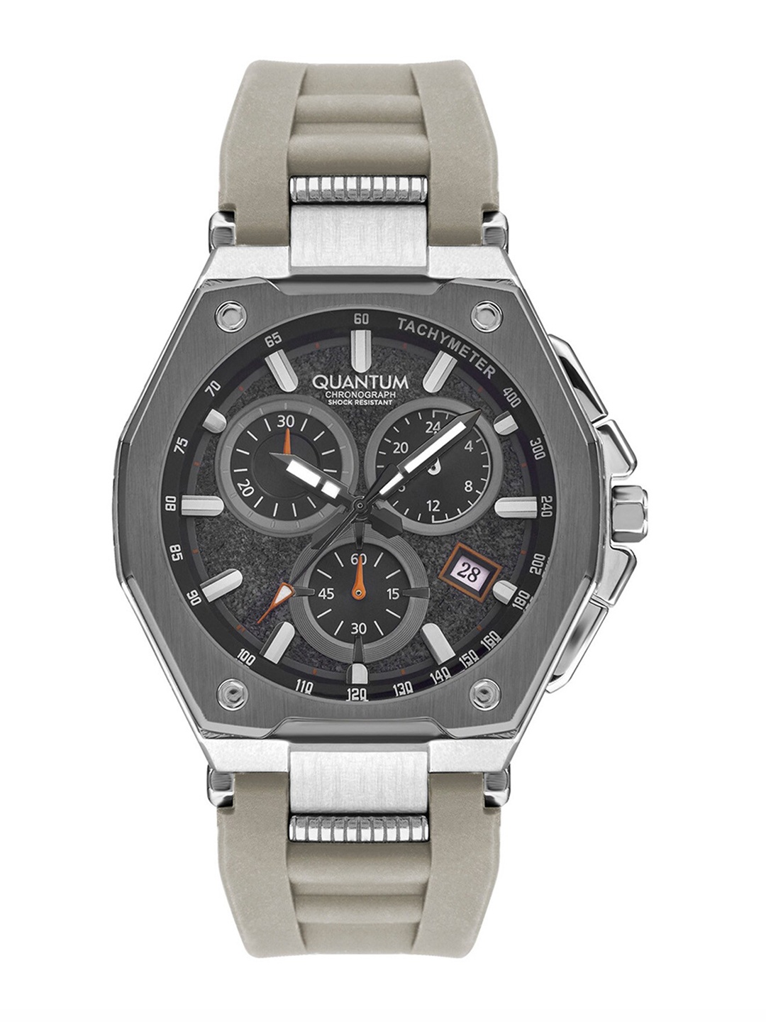 

Quantum Men Black Brass Dial & Grey Straps Analogue Chronograph Watch PWG1005.374