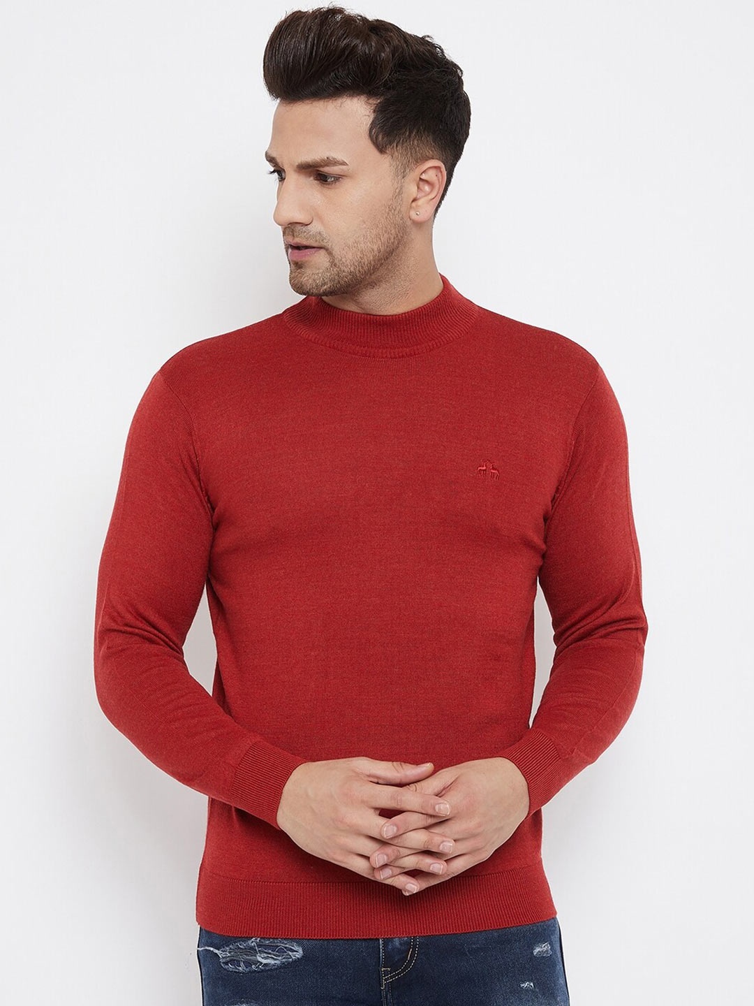 

98 Degree North Men Rust Pullover