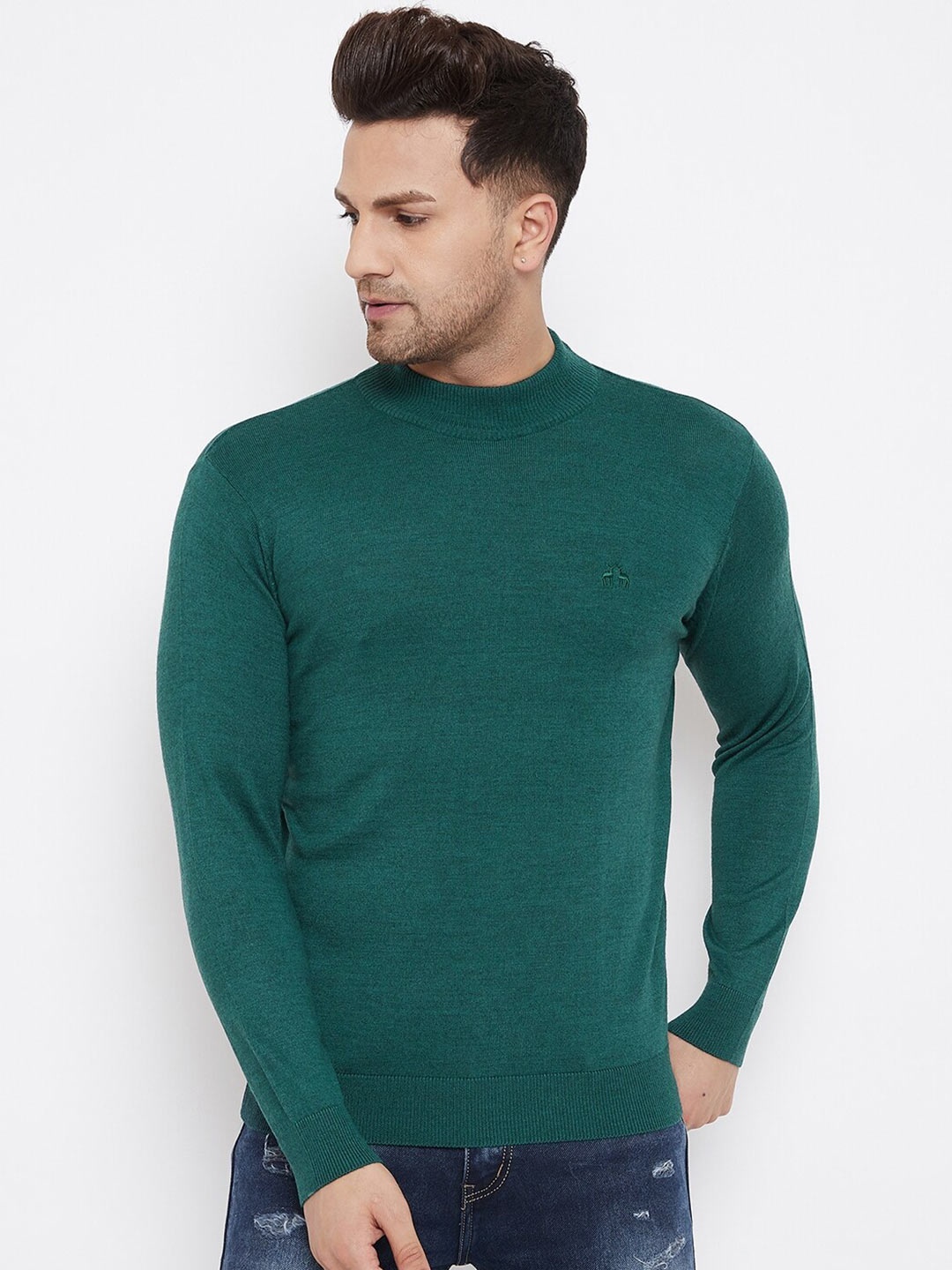 

98 Degree North Men Green Pullover