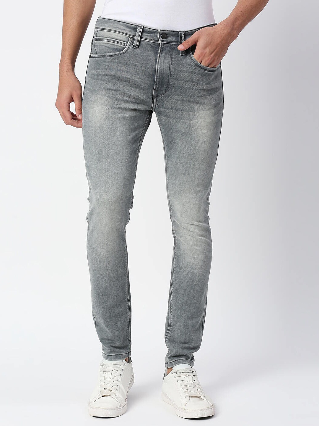 

Pepe Jeans Men Grey Skinny Fit Heavy Fade Stretchable Jeans