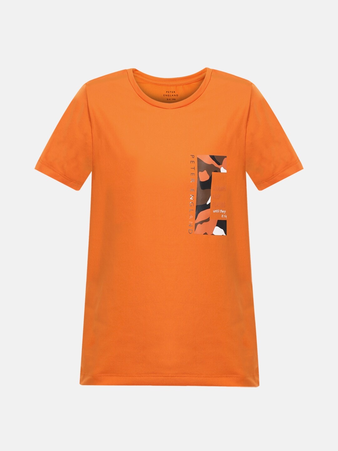 

Peter England Boys Orange T-shirt