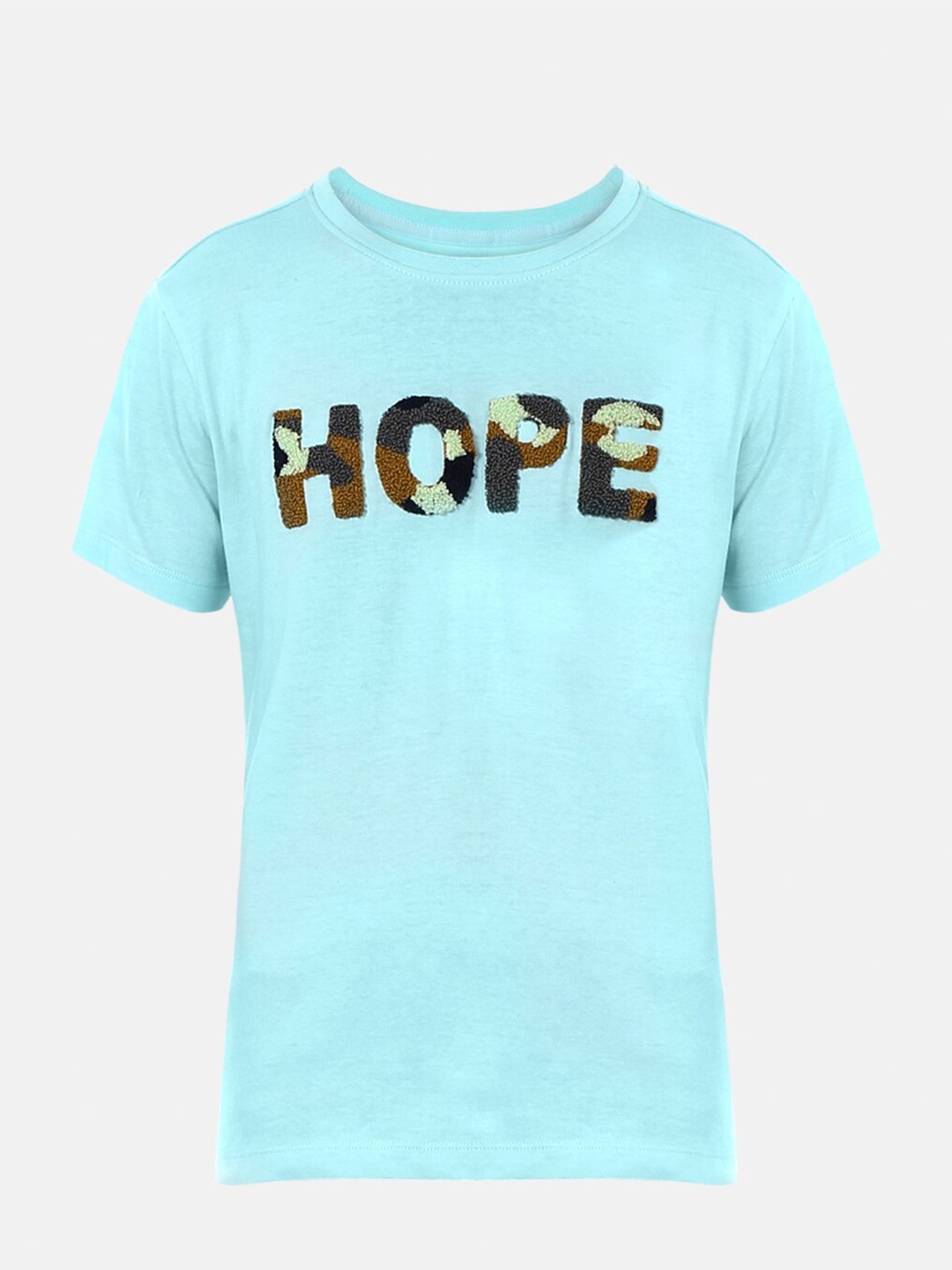 

Peter England Boys Blue Typography Printed T-shirt
