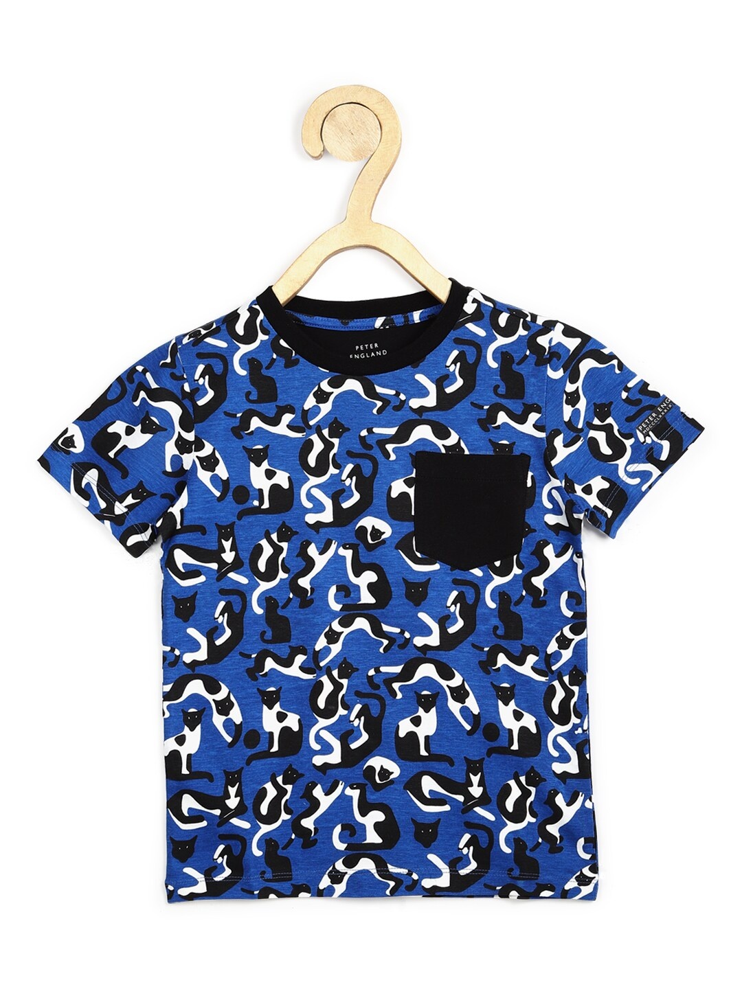 

Peter England Boys Blue Printed T-shirt