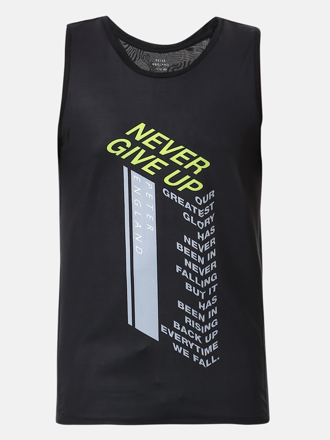 

Peter England Boys Black Typography Printed T-shirt
