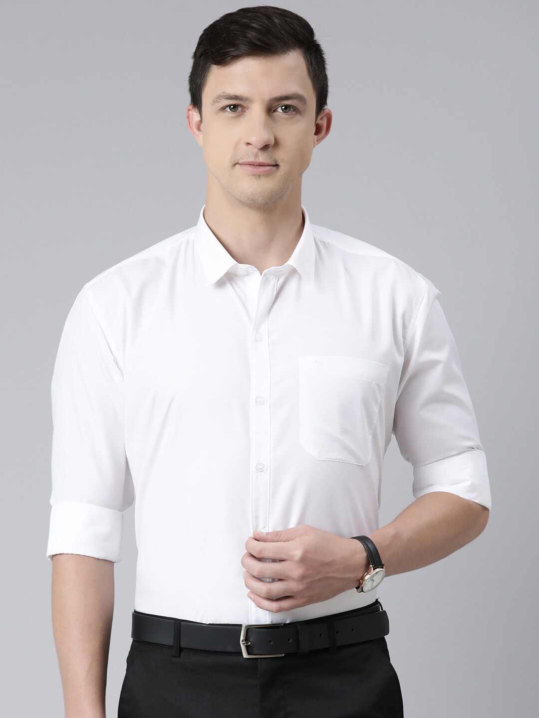 

Chennis Men White Slim Fit Formal Shirt
