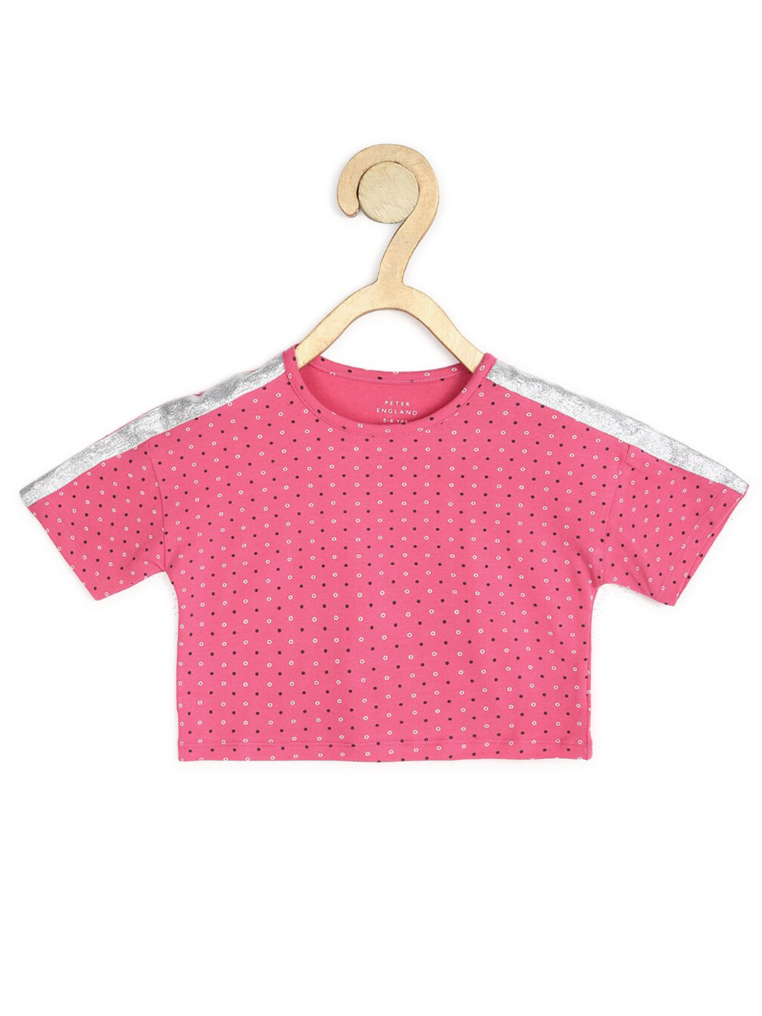 

Peter England Girls Pink Printed Cotton T-shirt