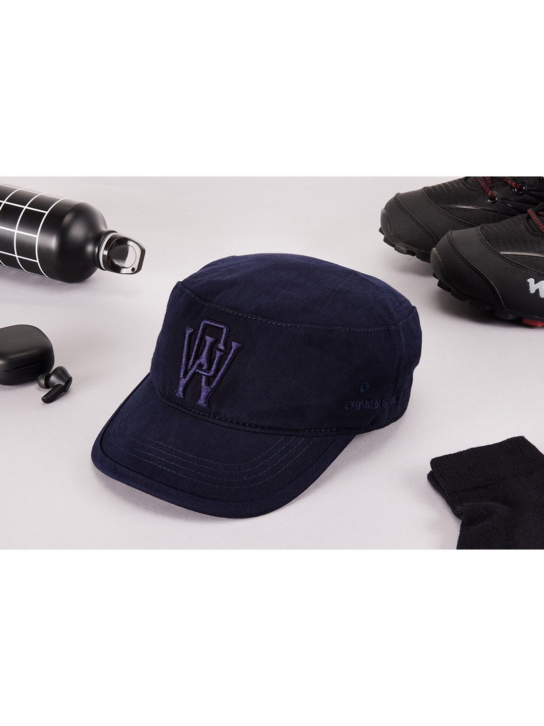 

Wildcraft Adults Navy Blue Brand Logo Embroidered Cotton Baseball Cap