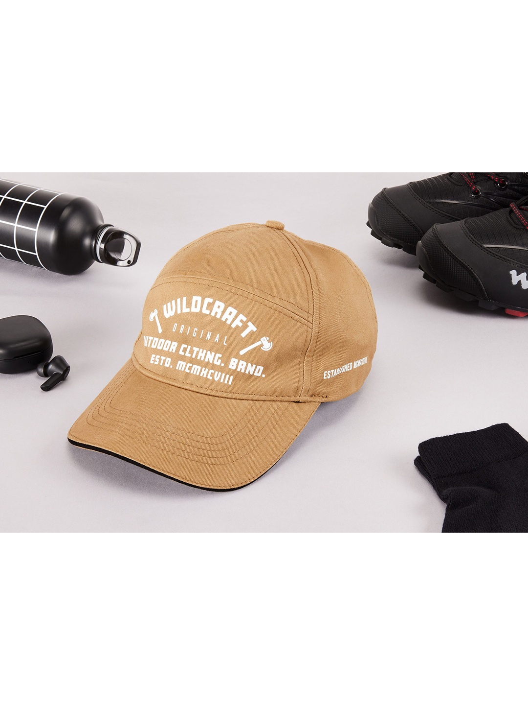 

Wildcraft Unisex Khaki & White Printed Cotton Baseball Cap