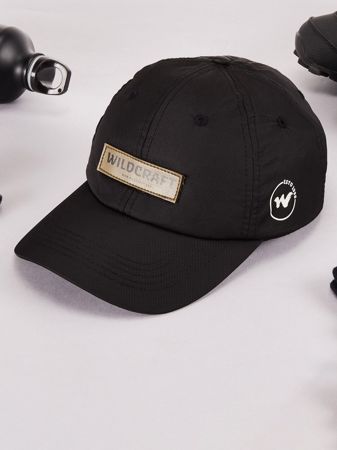 

Wildcraft Adults Black & Brown Brand Printed Cotton Baseball Cap