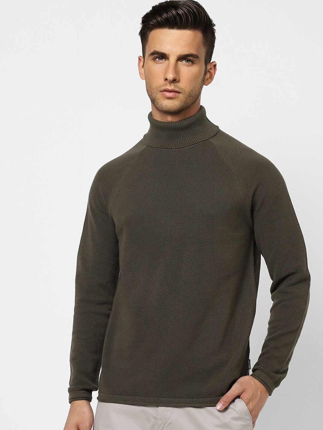 

Jack & Jones Men Green Cotton Pullover