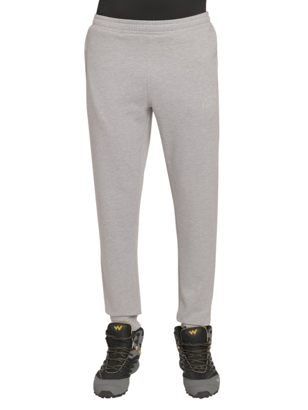 

Wildcraft Men Grey Melange Solid Cotton Track Pants