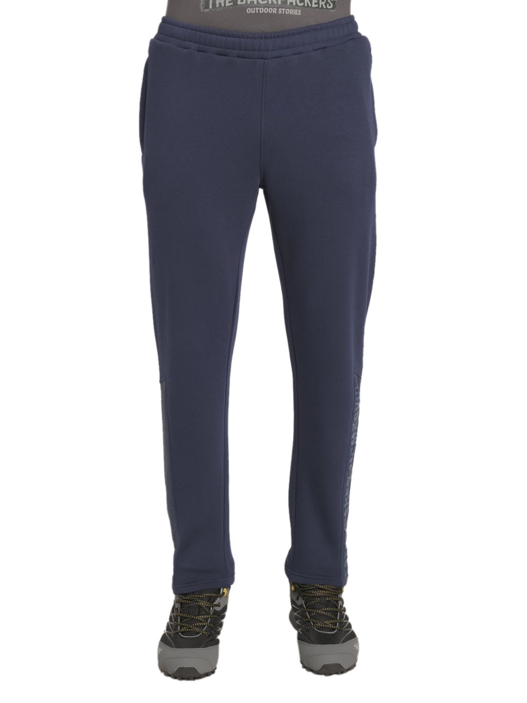 

Wildcraft Men Navy Blue Typography Printed Cotton Track Pant