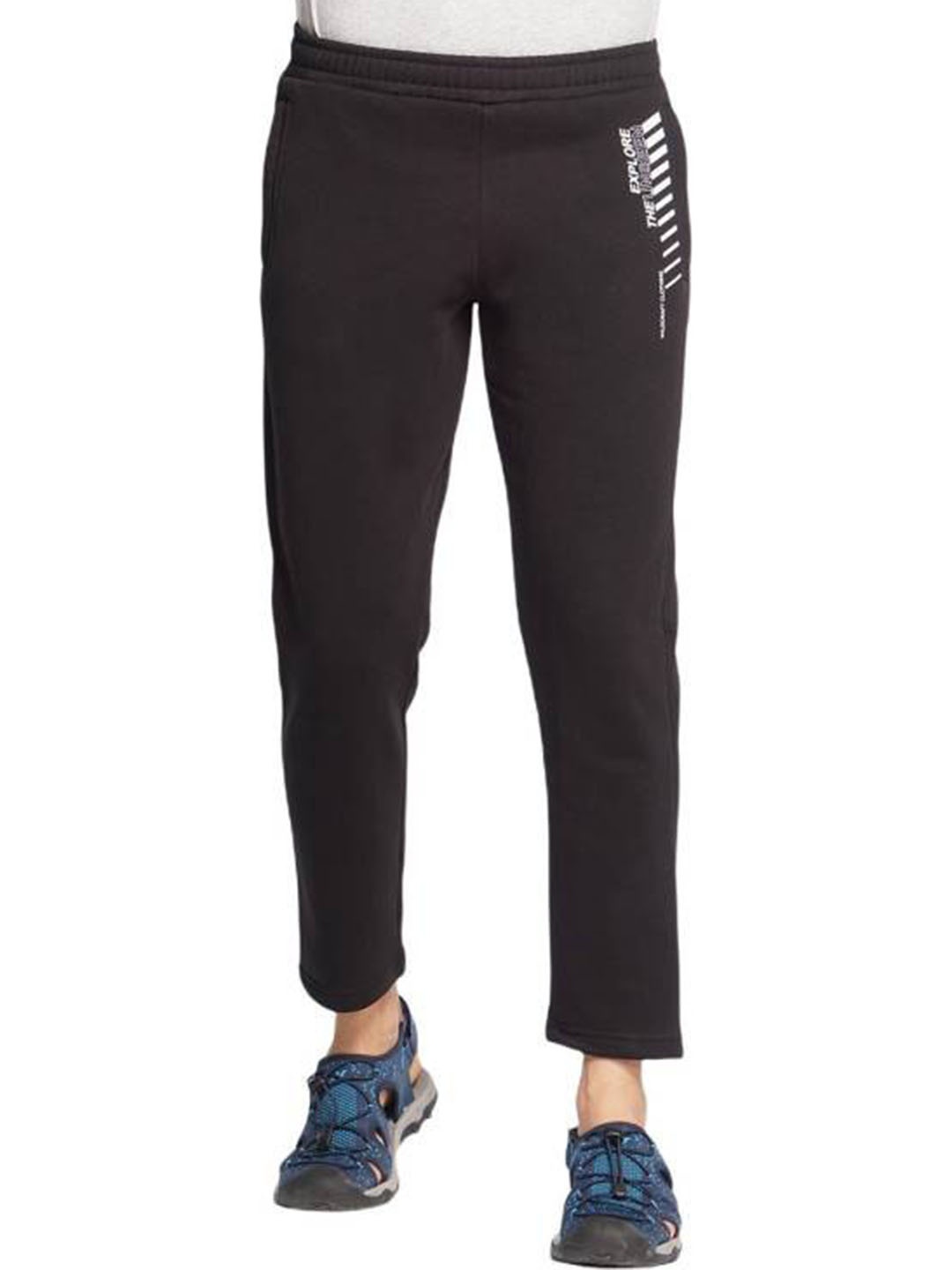 

Wildcraft Men Black Typography Printed Cotton Track Pant