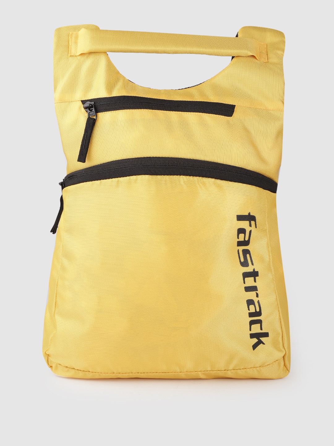 

Fastrack Women Brand Logo Print Backpack, Yellow