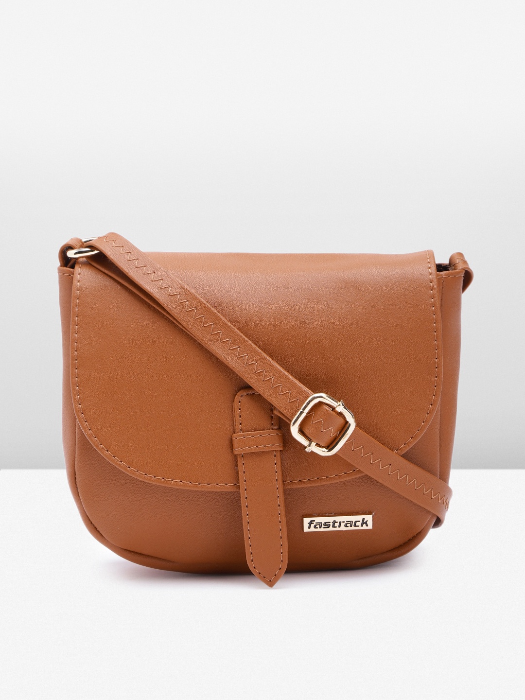 

Fastrack Women Tan Solid Sling Bag