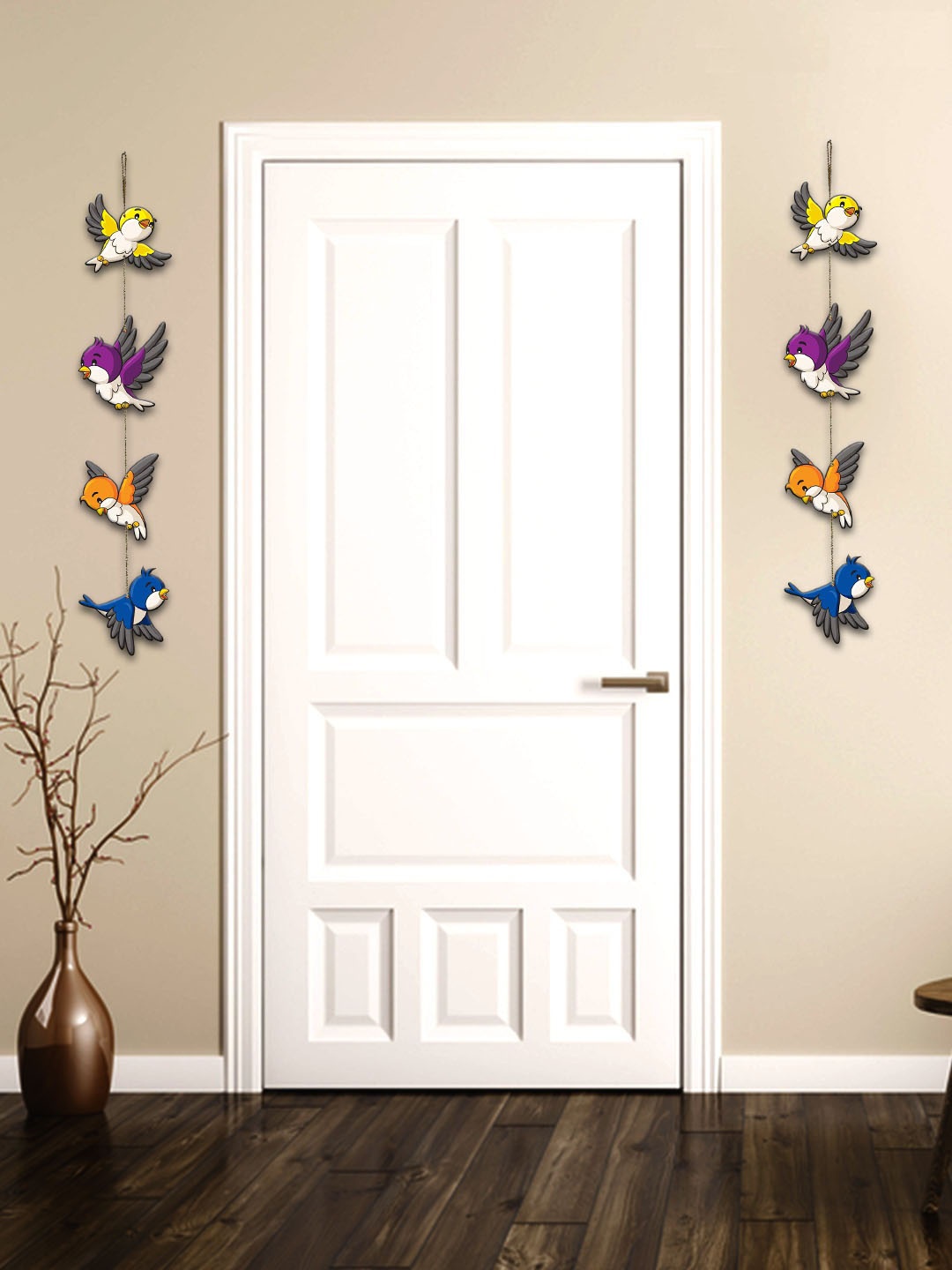 

ArtVibes Set of 2 Blue & Grey Wall and Door Hanging