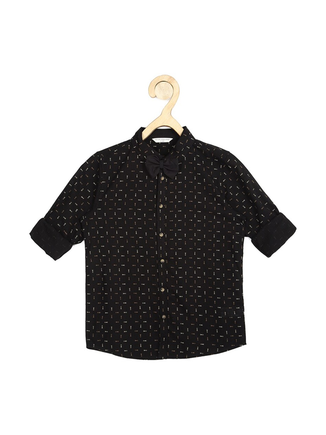 

Peter England Boys Printed Cotton Shirt, Black