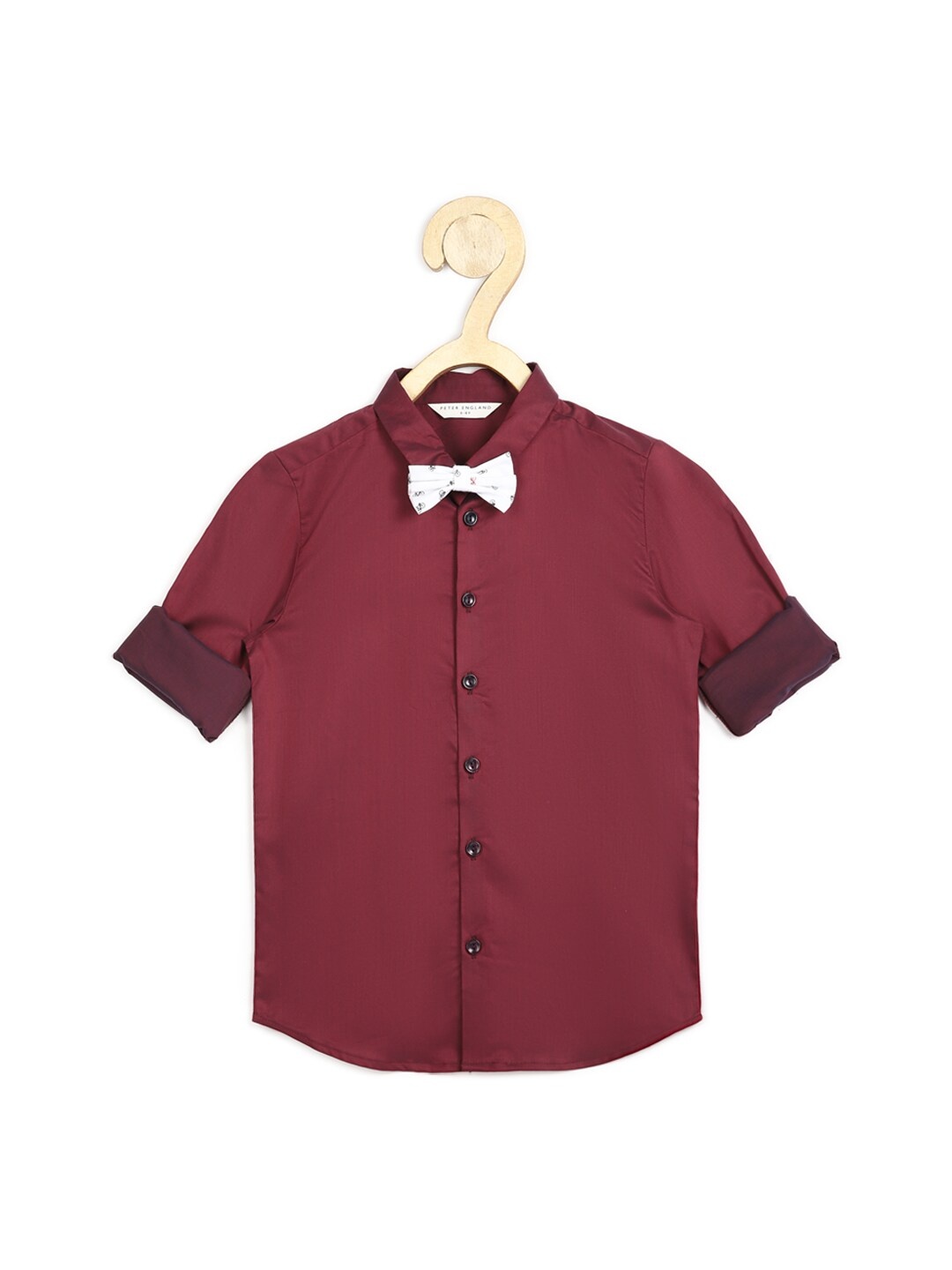 

Peter England Boys Red Slim Fit Cotton Shirt