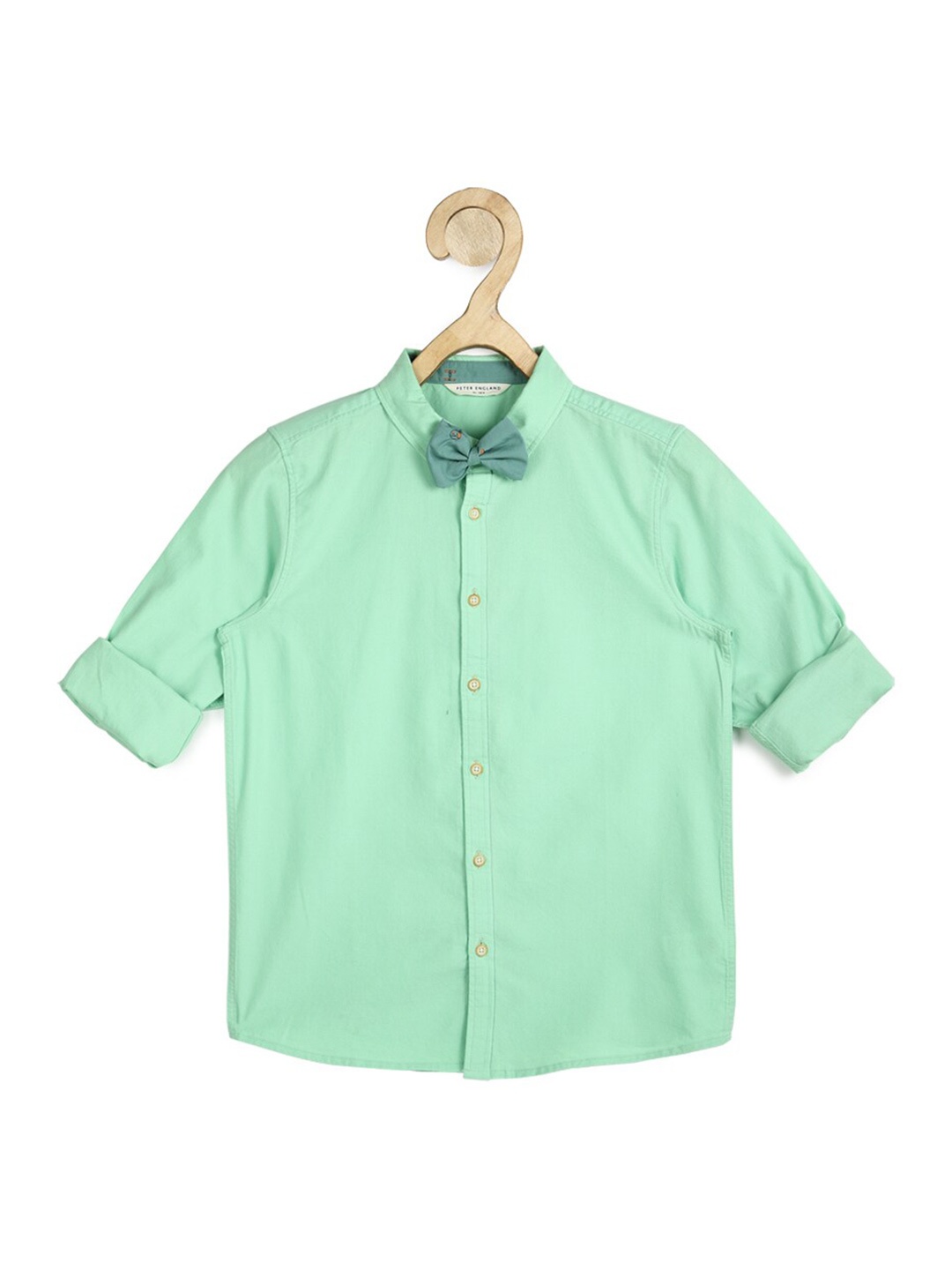 

Peter England Boys Green Cotton Party Shirt
