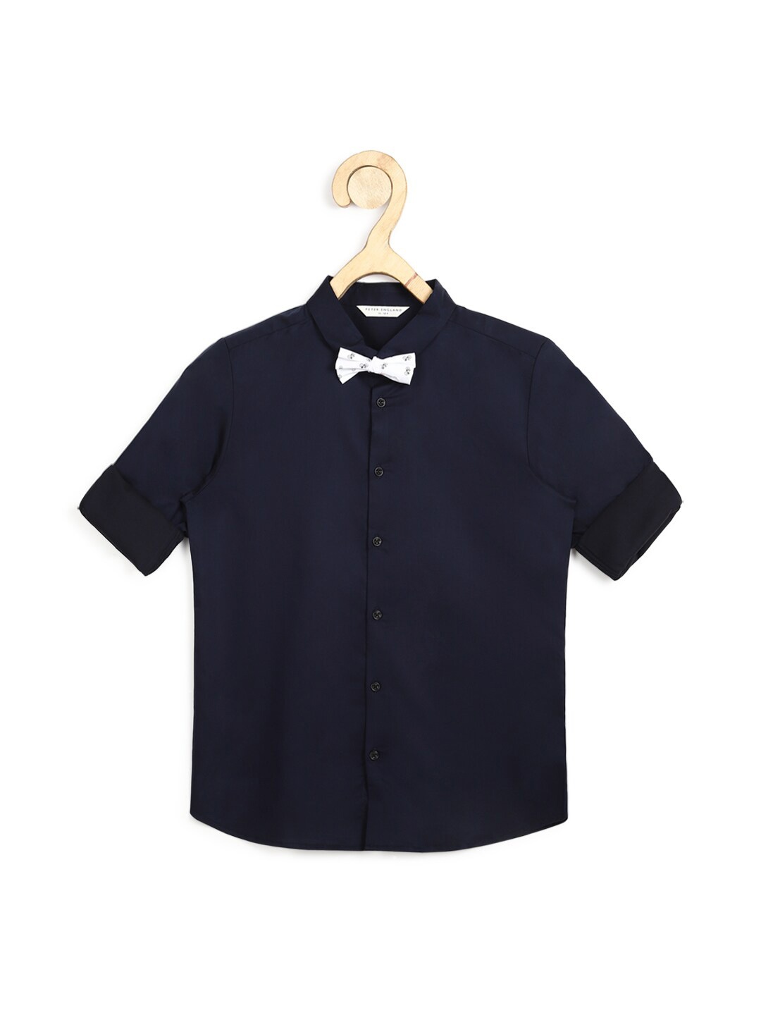 

Peter England Boys Navy Blue Slim Fit Cotton Party Shirt