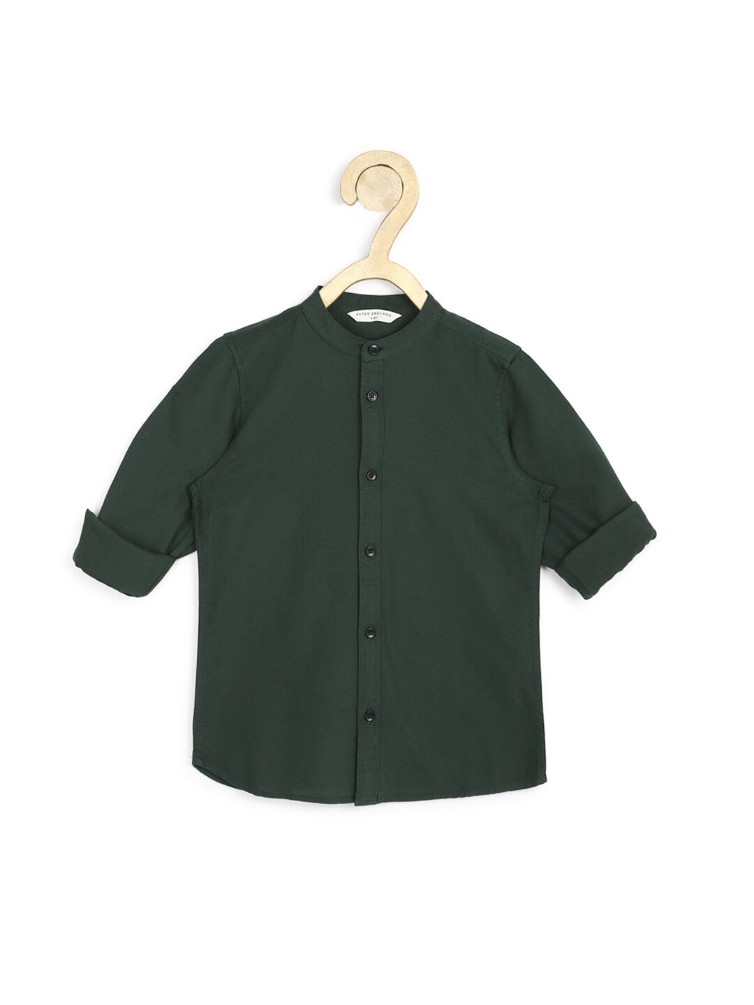 

Peter England Boys Green Slim Fit Cotton Casual Shirt