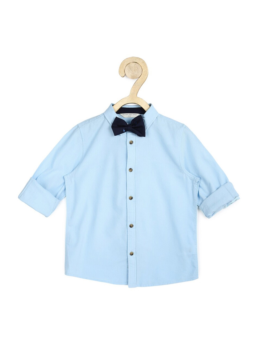 

Peter England Boys Blue Cotton Party Shirt